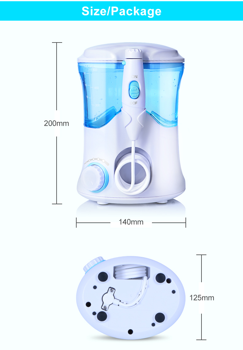 сопла 7pcs мочат Countertop устное Irrigator Flosser электрический зубоврачебный для зубов