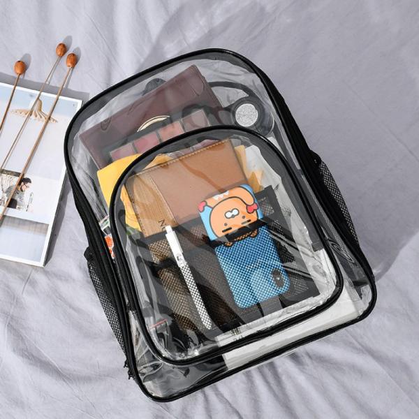 Custom Logo Clear Backpack Heavy Duty Pvc Transparent School Bag Backpack