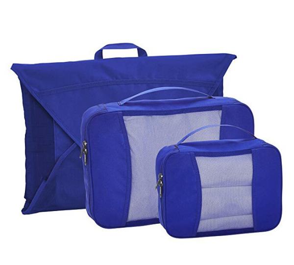 Unisex 3pcs Travel Packing Cubes Bags Customized Logo For Short Trip