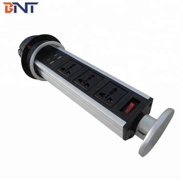 Kitchen Vertical Pop Up Power Socket with USB Charger