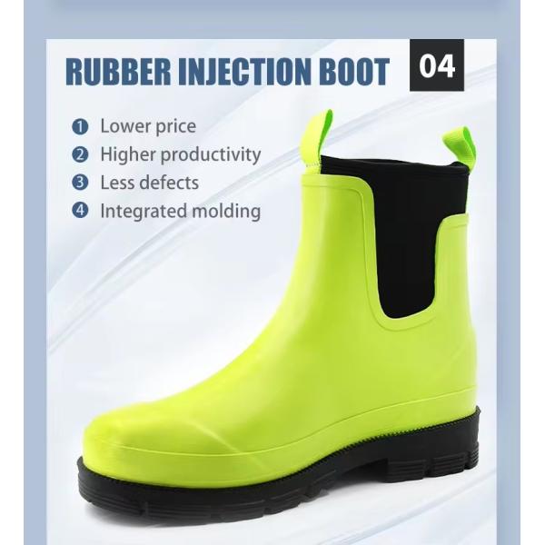 2024 Мода водонепроницаемая лодыжка Wellies неопрена Формированные гумбуты Челси дождевые сапоги Резиновые ботинки для женщин