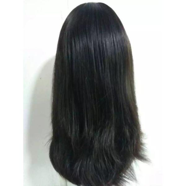 2017 Wholesale Price Straight Black Jewish Wigs Big Layer  European Virgin Human Hair