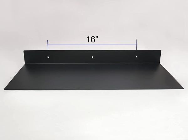 Étagères flottantes noires mates de 2 mm d'épaisseur pour le stockage et la décoration