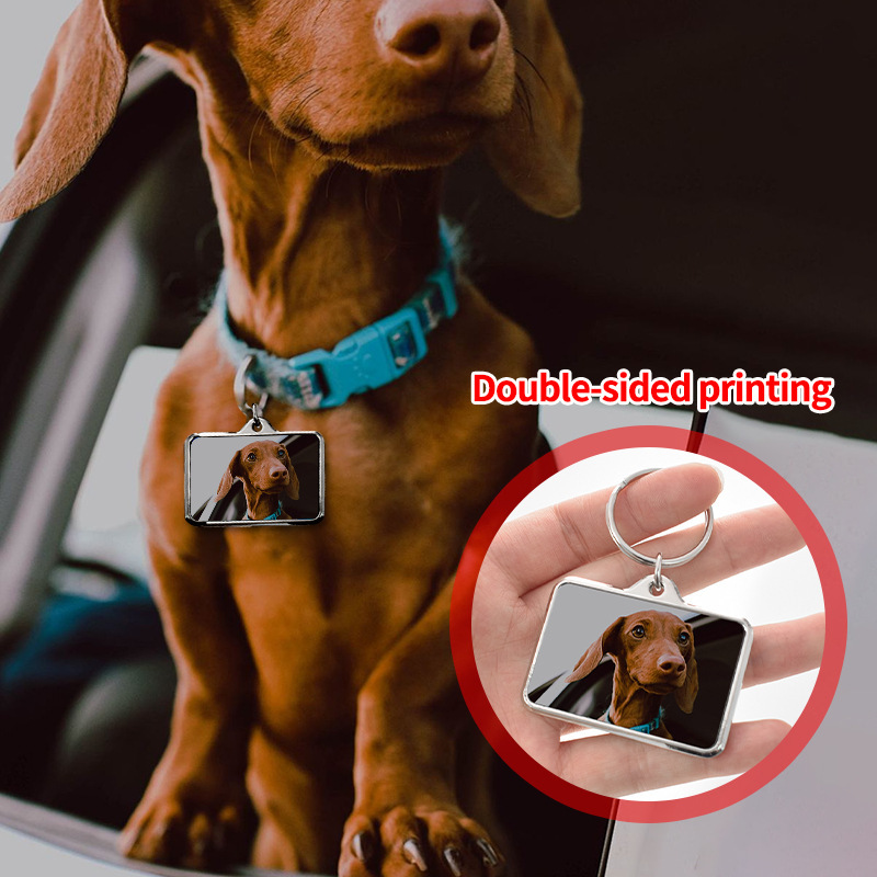 Pet Souvenirs Double Sided Sublimation Dog Tags Blanks Personalized Sublimation Pet Tag Large Size