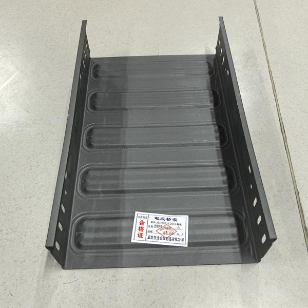 Solid Bottom Offshore Cable Tray Trunking Galvanized Steel 50mm - 300mm