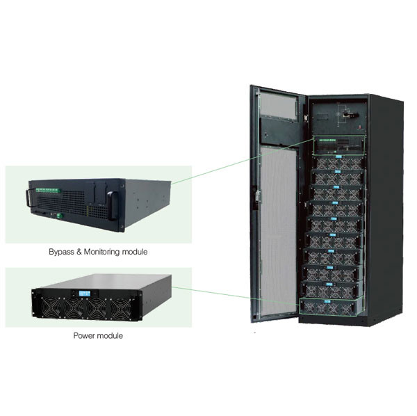 20-200kVA Modular UPS with Hot-plug and Redundancy for Computer Room Power Protection