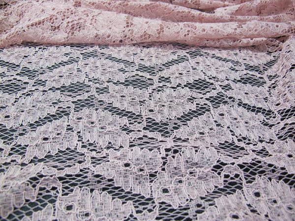 Cotton Nylon Wedding Dress Lace Fabric With Floral Decoration AZO Free SYD-0009