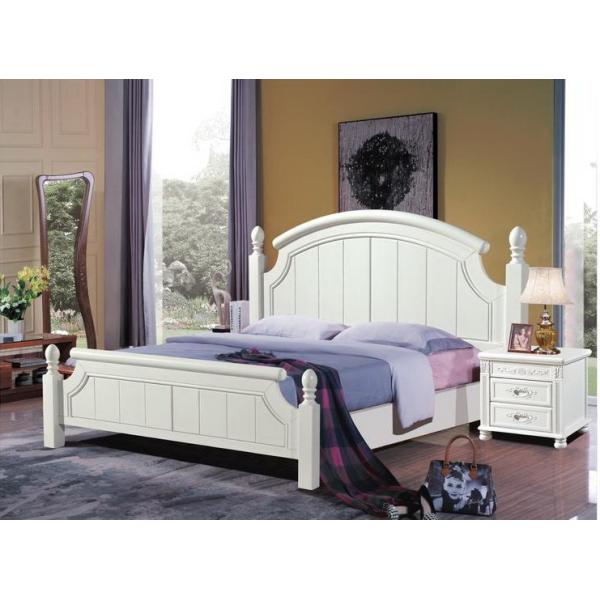 Tall headboard 0/set Walnut painting Rubber Wood Bedroom Furniture set in Pine bedboard