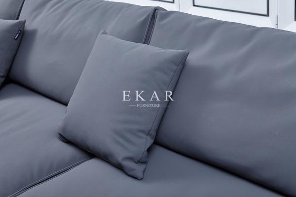 Modern Living Room Furniture Metal Legs Leather Sofa  AW-1815