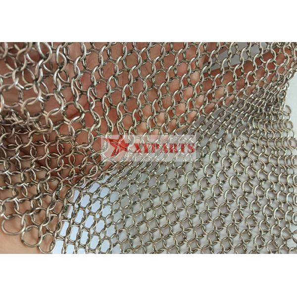Welded Type Stainless Steel Chain Mail Ring Mesh Drapes By 7mm Mesh
