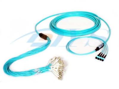 Cabo de remendo de fibra óptica multimodo, cabo do tronco da fibra óptica de MPO/MTP
