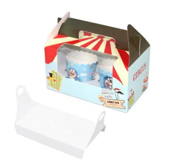 Caixas de exposição feitas sob encomenda do cartão da impressão de tinta da soja do produto comestível com janela clara