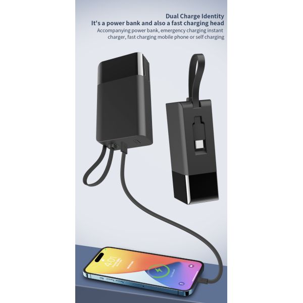 22.5W Output 3 In 1 Quick Charger Power Bank Micro USB Safety With Over Discharging Protection