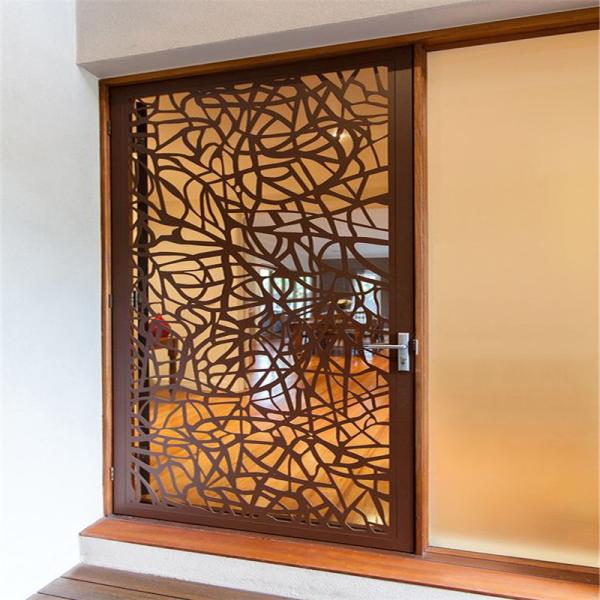 Laser Cut Aluminum Perforated Carved Screen Panels for interior decorative room divider