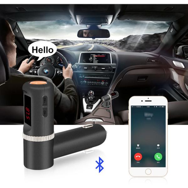 Digital Display Bluetooth Car Charger 360 Independent Volume Control