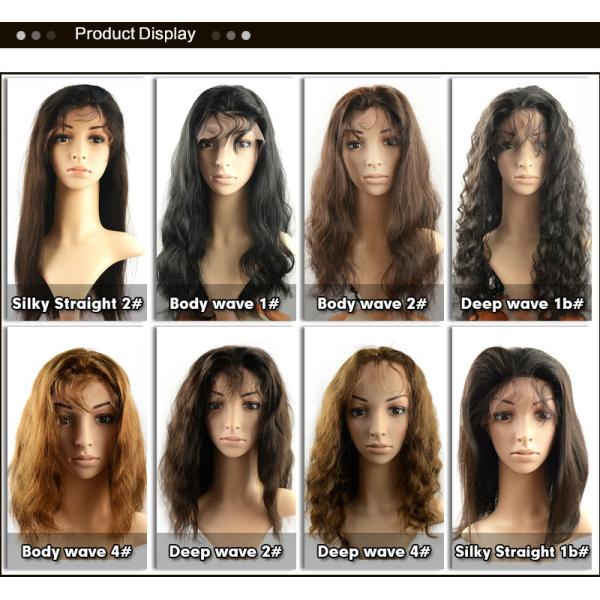 Curly Glueless Front Lace Wigs Human Hair Brown 12