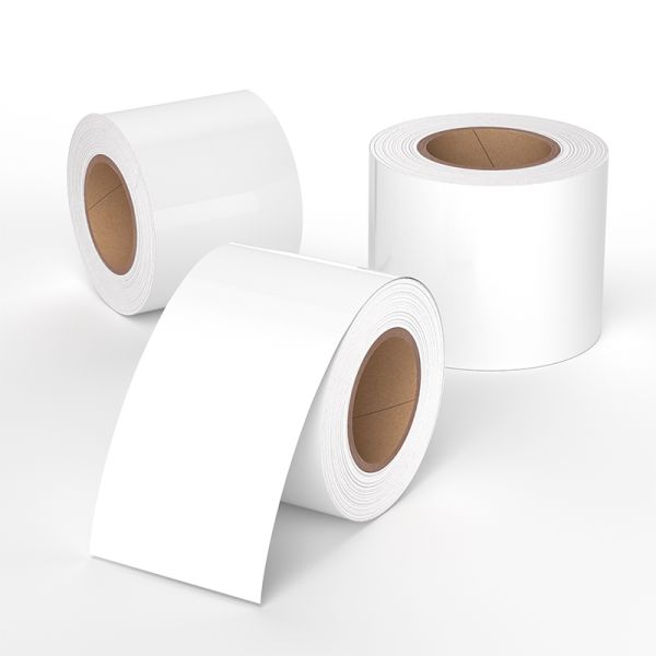 Supermarket White Self Adhesive Label Sticker 40mm Direct Thermal Label Adhesive