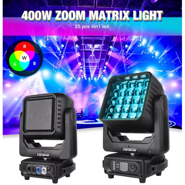 Светодиодный матричный свет 5x5 Матричный луч Движущаяся голова Свет 25x15w Ночной клуб Свет