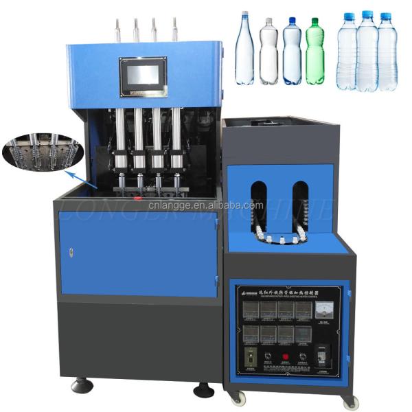 Máquina de Fabricação de Garrafas de PET de 500 ml / Semi Automática 4 Cavidades / Blower de garrafas de plástico pequeno