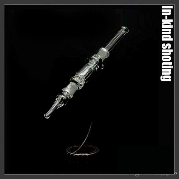 Glass Pipe Tips Nectar Collector With Titanium And Quartz Nail Dabber Dish Pure Glass Bong