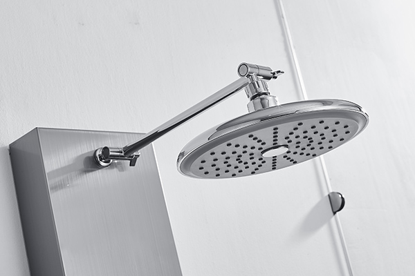 ROVATE Nickel Brushed Rain Shower Panel Round Shape For Indoor Shower Room