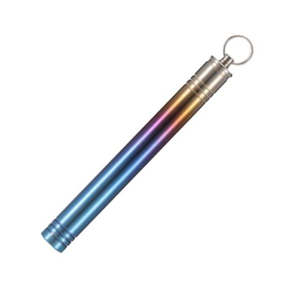 Nitridized Rainbow Color Titanium Toothpick Holder Outdoor Accessory ISO9001