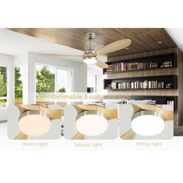 ceiling fan OEM 110в твердое дерево умный потолок вентилятор цвет меняющий светодиодный свет AC мотор