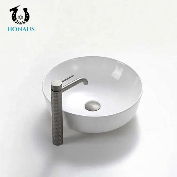 White Bathroom Countertop Basin 420*420*135mm