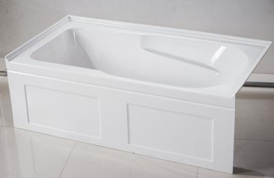 cUPC skirted acrylic bathtub price three sides double tile flange 4mm pure acrylic sheet