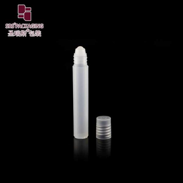 8ml White Plastic Roll On Bottle for Essential Oil Matte Finish Screw on Cap Logo Printing Available