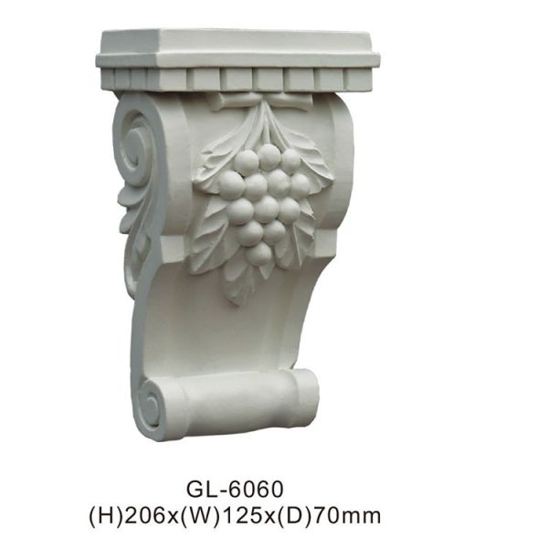 GL-6020 Appliques Onlays Decorative Polyurethane Pu Hand Carved Ceiling Dome Furniture Moulding Brackets Mouldings