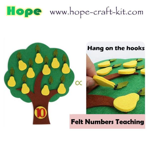 Felt DIY Material Kids Toddler Children Numbers Education Kits Teaching Aids digits Felt Fruit Vegetables OEM ODM
