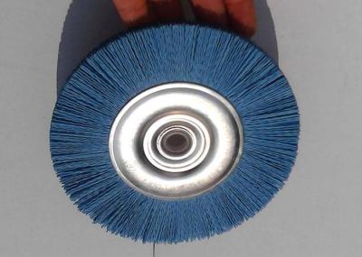 Durable Abrasive Nylon Wheel Brush / Nylon Circular Brush With Blue Color