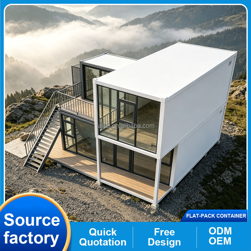 Best Glass Prefab Modern Luxury Villa Flat Pack Container House with Breathable Feature for Hotel & Restaurant Use Ready-to-Sell