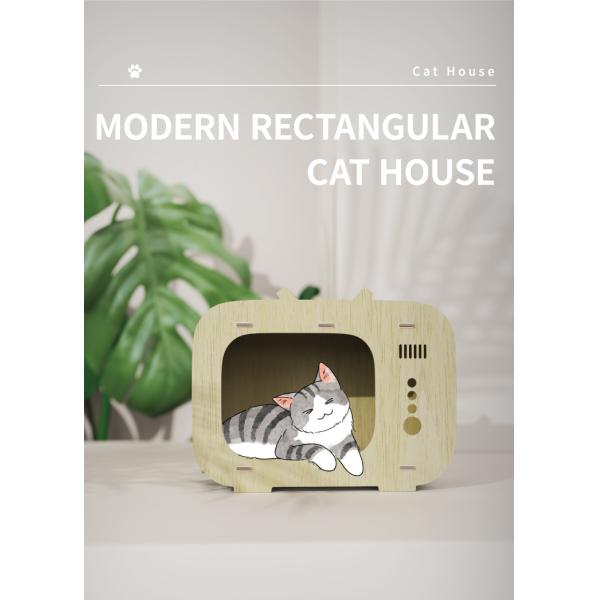 Snap Button Closure Custom Modern Indoor Cat Dog Furniture House for Cat Bed Function
