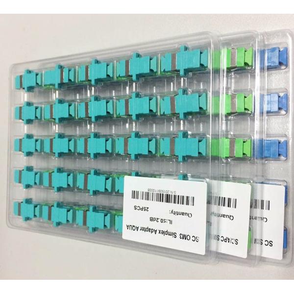 OM4 SC ПК фланца стекловолокна MM Aqua переходника симплексного