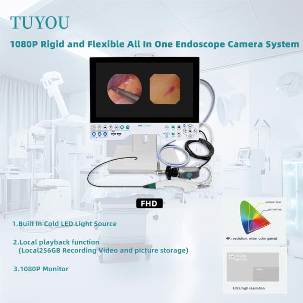 Good Quality 1080P 15.6 Inch Medical Endoscopy Equipment Rigid & Flexible Laryngoscope Imaging System