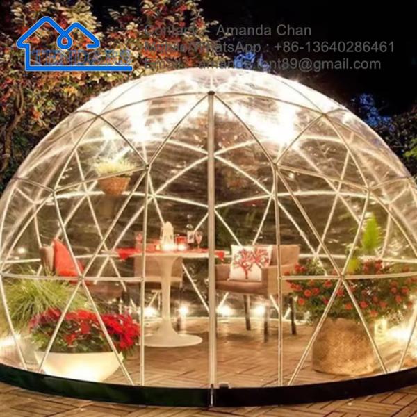 Attractive Aluminium Frame Geodesic Dome Camping Tent For Restaurant Or Hotel On Sale