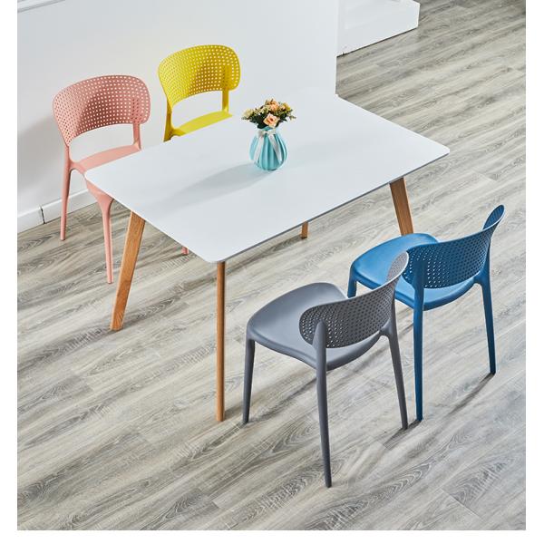 Lawn Stackable Plastic Garden Chairs And Table Colorful Moon Seat Dining Stool