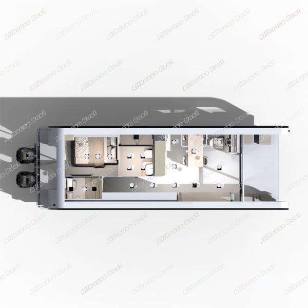 OEM Pontoon en aluminium maisons flottantes pour les activités de natation