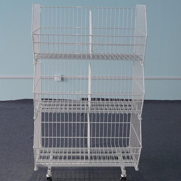 Warehouse Storage Cages Metal Stackable Pallet