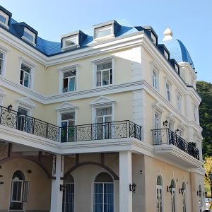 Smoothness External Wall Decorative EPS Cornice Moulding / Stucco Trim Profiles