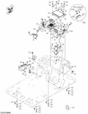 Máquina escavadora Controller de Hitachi ZX330-3G ZX350-3G 9318851 porções elétricas
