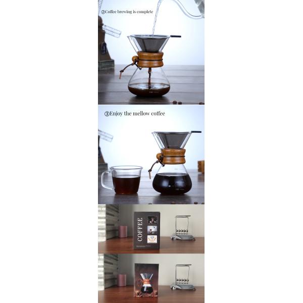 Customized Logo Double Wall Borosilicate Glass Coffee Maker for Unusual Heat Resistant