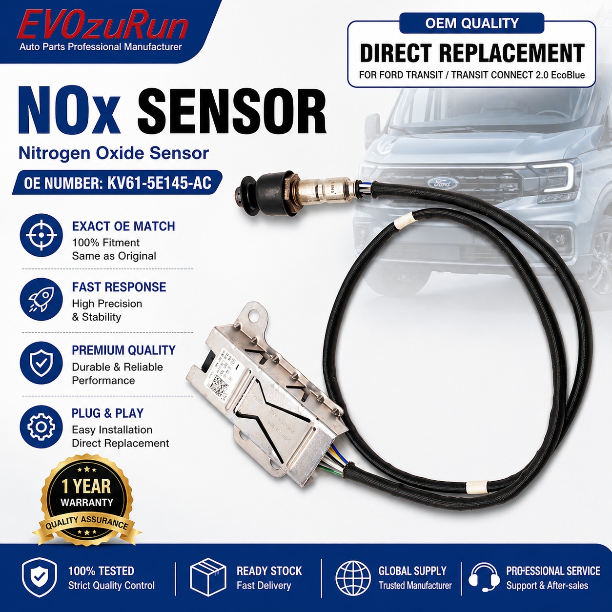 Original Quality O2 Oxygen Sensor 670009075 670009076 for Maserati Ghibli 2014-2021 Auto Parts