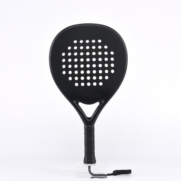 Lightweight 0.36kg Carbon Plate Paddle Tennis Racket For Beach Board / Court Performance