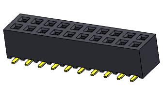2.00mm Low Profile Female Header SMT TYPE 2*2PIN To 2*40PIN