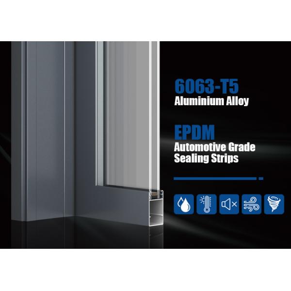 Double Tempered Glass Aluminium Washroom Door Ultra Narrow Frame Waterproof