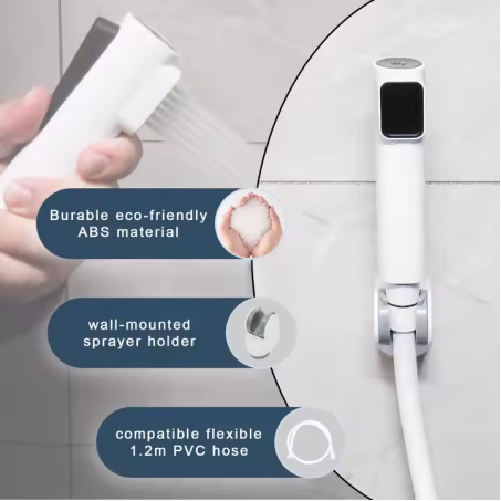 Пластиковый двухфункциональный туалетный компаньон Спрей пистолет давление соприкосновение Чистое мытье тела мытье пистолет