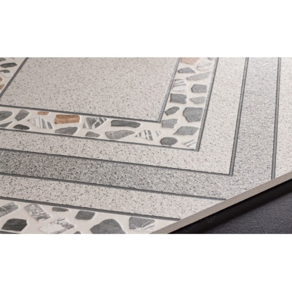 Light Gray Acid-Resistance 600x600mm Retro Outside Floor Paving Ceramic Tile For Countyard And Swimming Pool